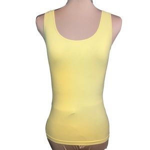 Bebe Medium Large Summer Bright Yellow Tank Top Vibrant